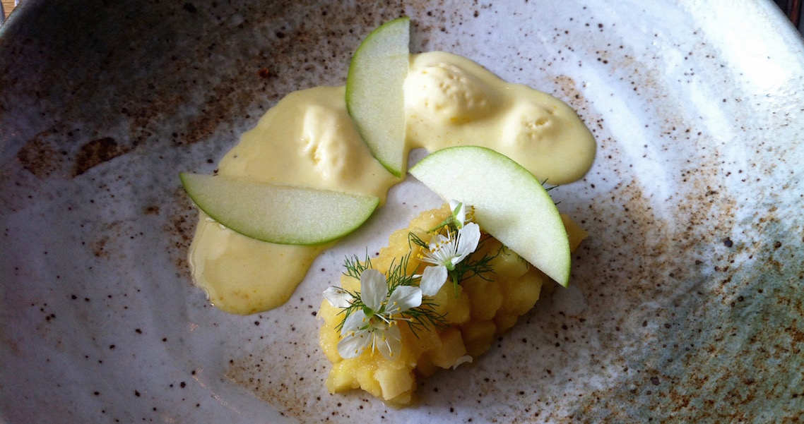 Pine needle parfait with wild fennel at Tudor Farmhouse