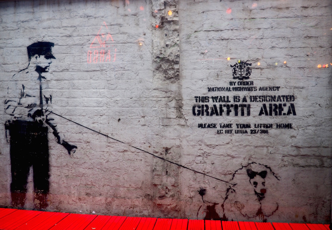 A Banksy on the Shoreditch Street Art Tour