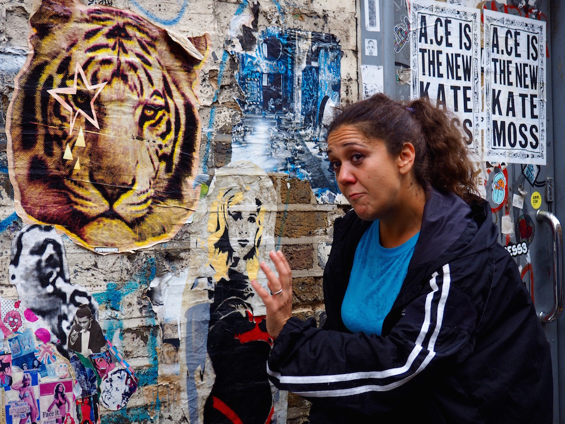 Our guide from Shoreditch Street Art Tours, Esther