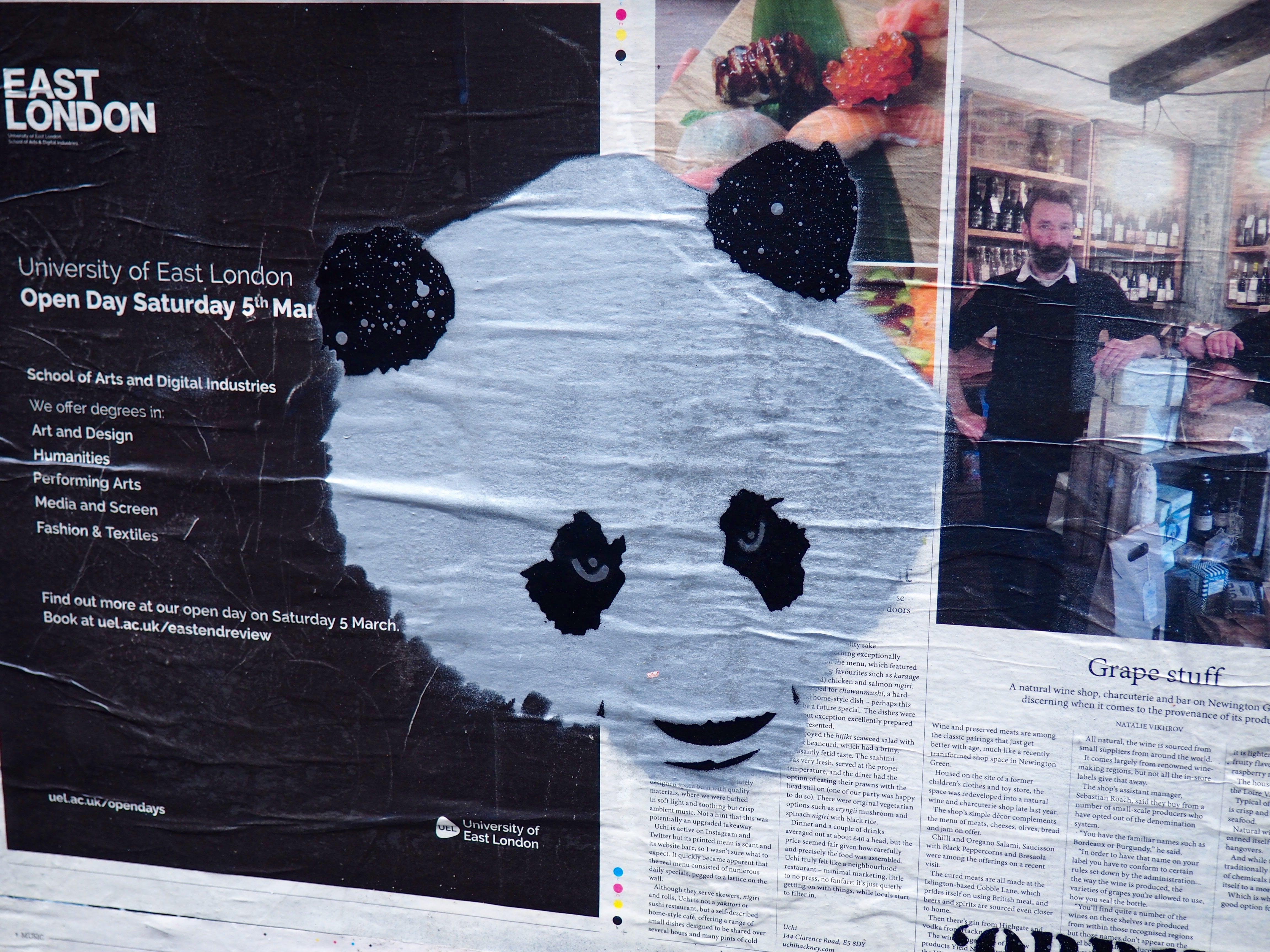 Panda in Brick Lane Car Park