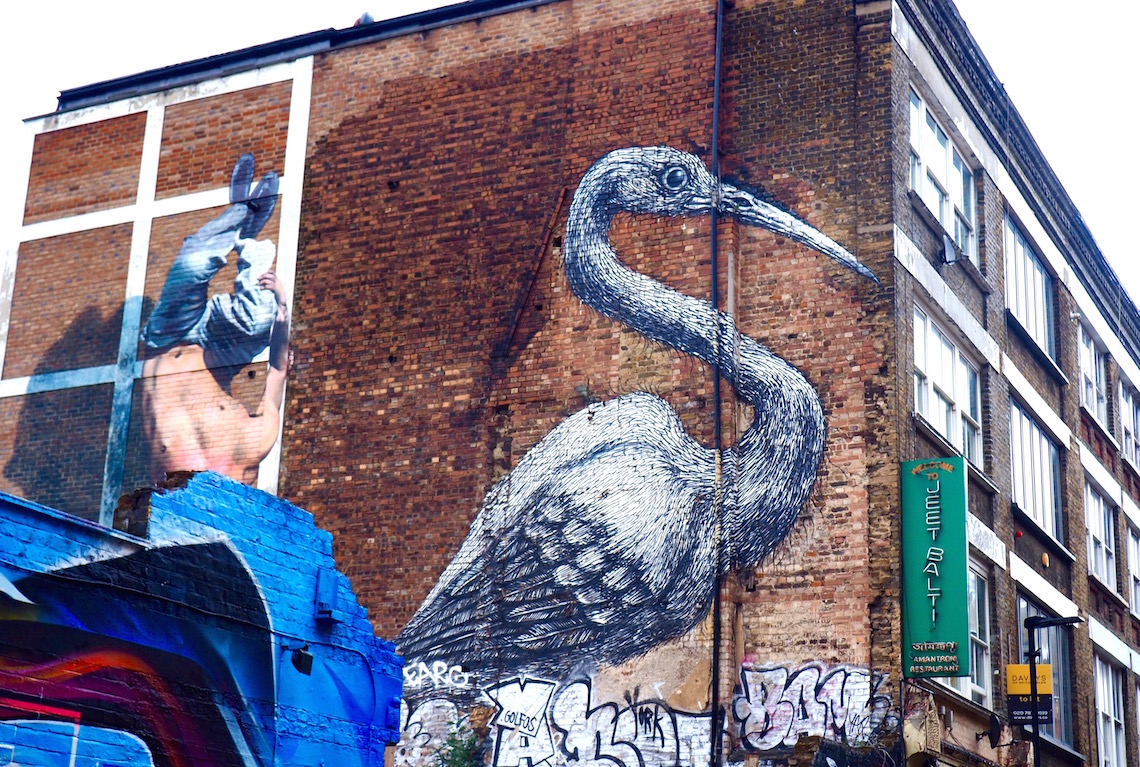 Work by ROA on the Shoreditch Street Art Tour