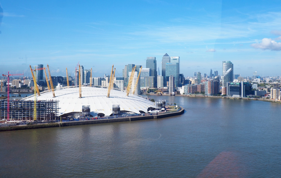 O2 Arena and Canary Wharf