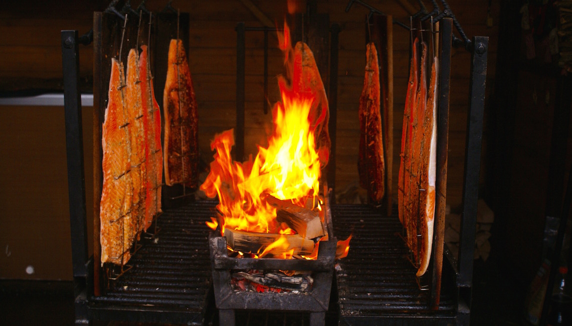 Hot smoked salmon