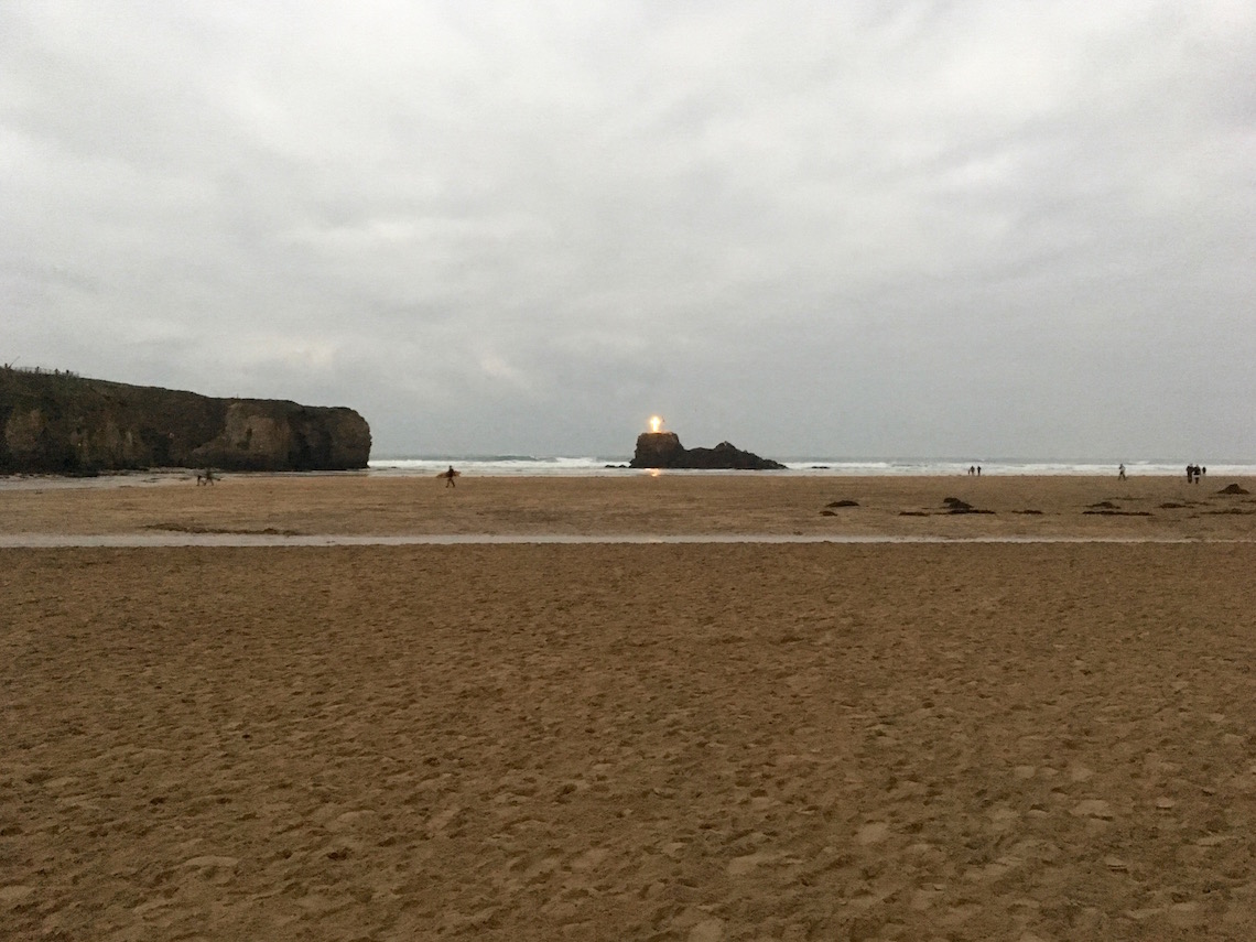 Perranporth Beach on our New Year stay in Cornwall