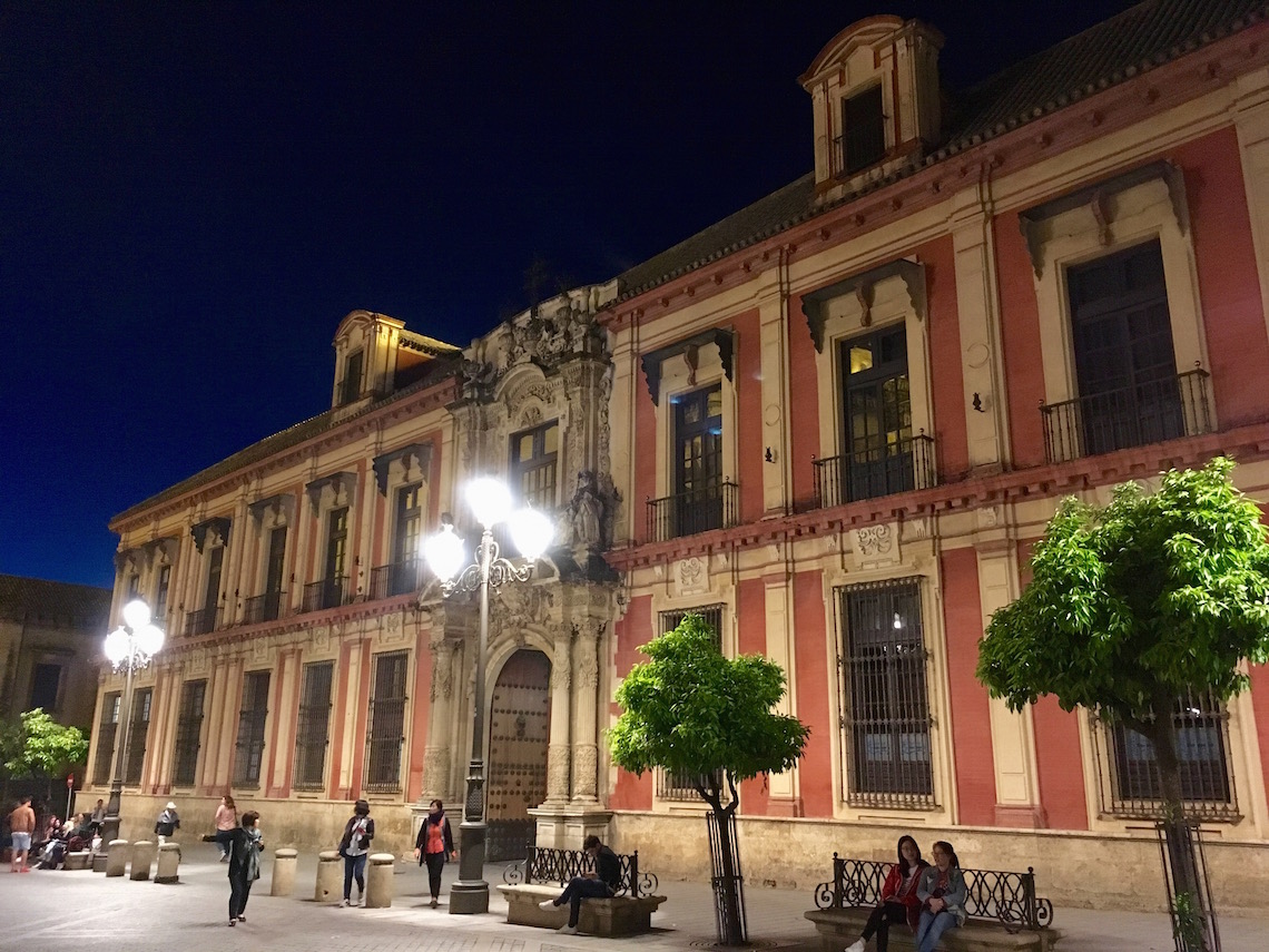 Near the Cathedral at night