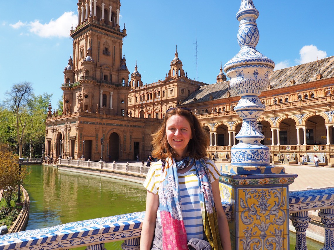 Plaza de Espana on a Weekend in Seville