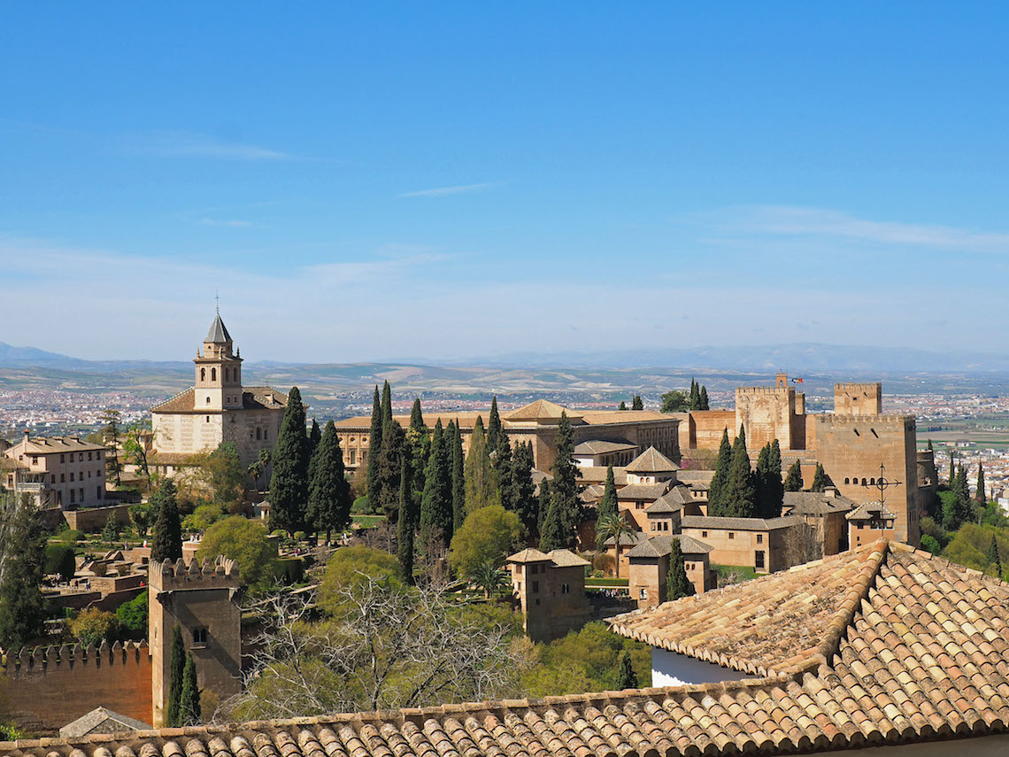 First glimpse of the Alhambra Palace complex