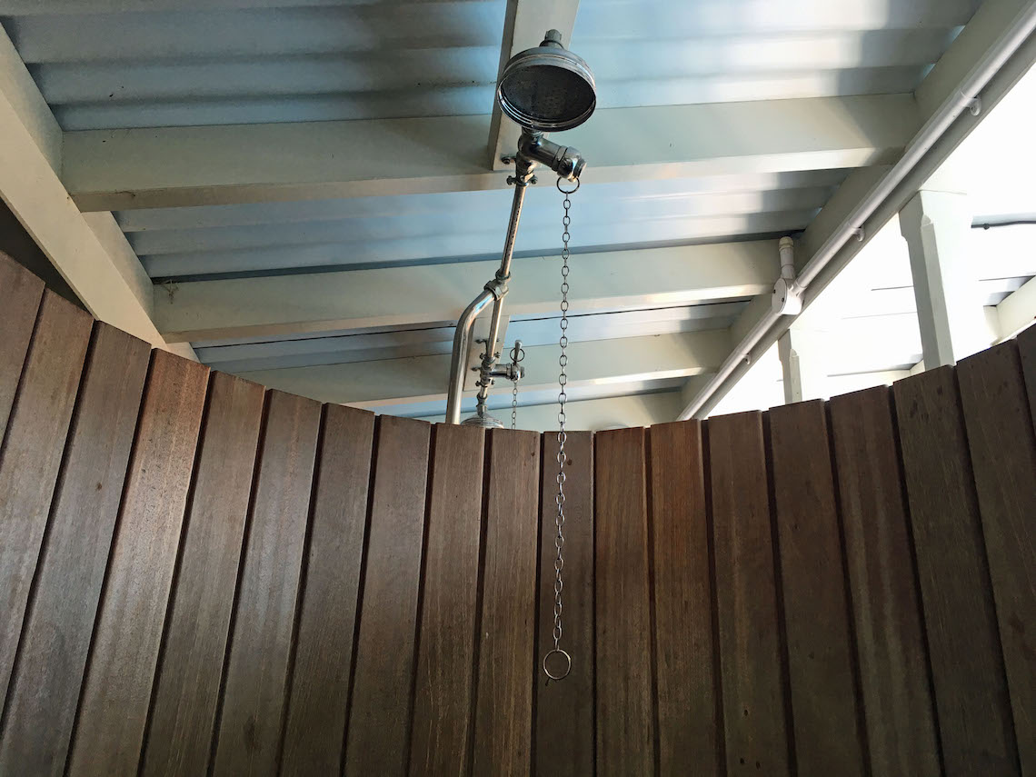 Individual shower at Clifton Lido