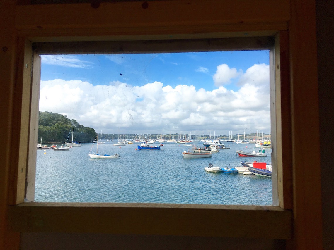 Changing room with a view at Mylor Sailing School