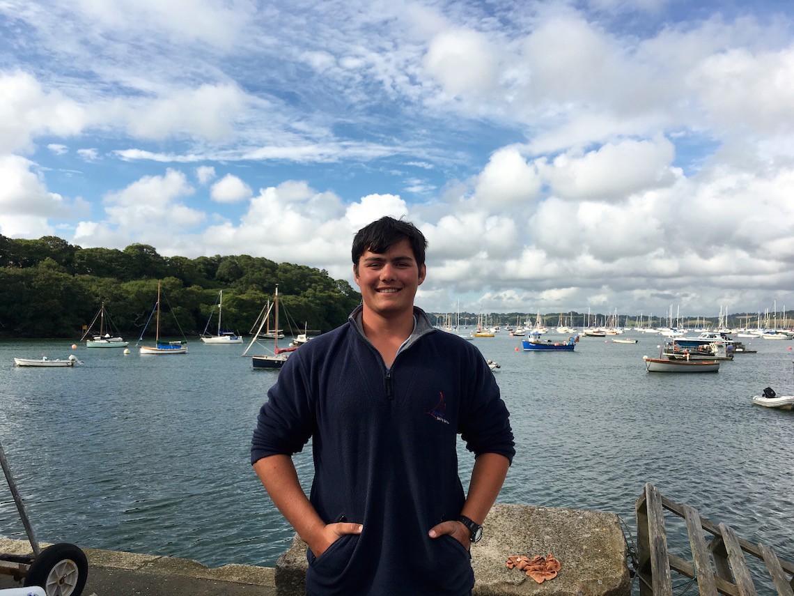 Instructor Charlie, learning to sail in Cornwall