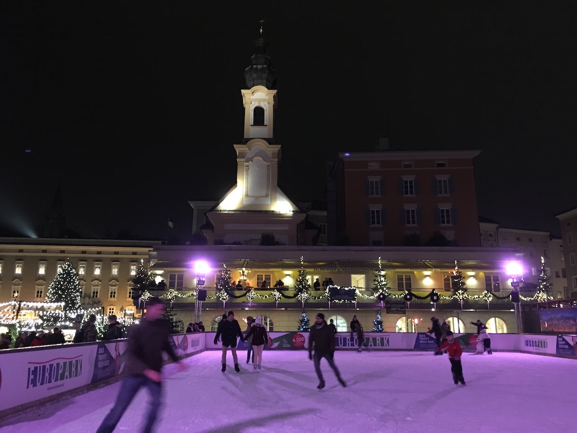 Ice skating on a weekend in Salzburg