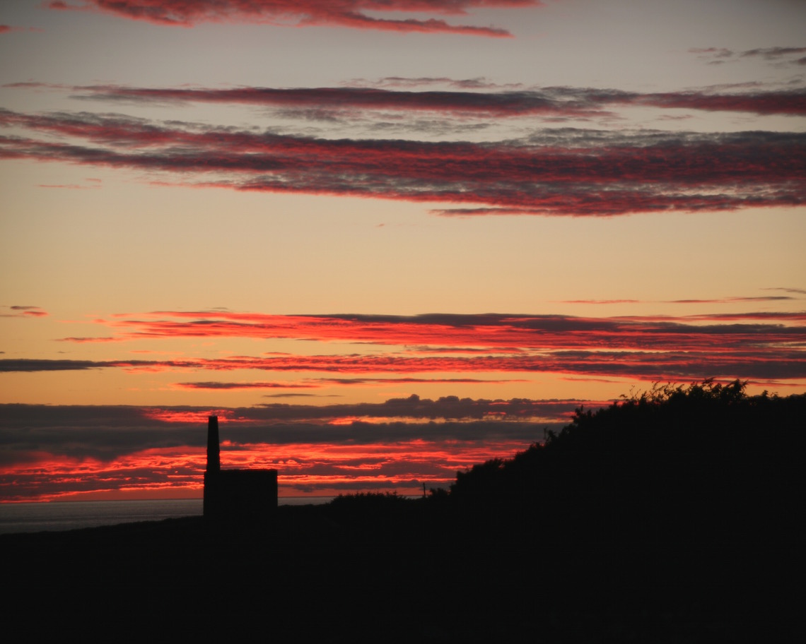 Tin mine sunset