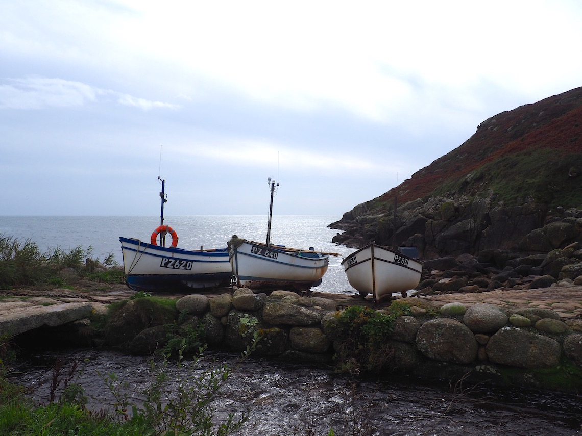 Fishing boats at Penberth, Poldark filming location