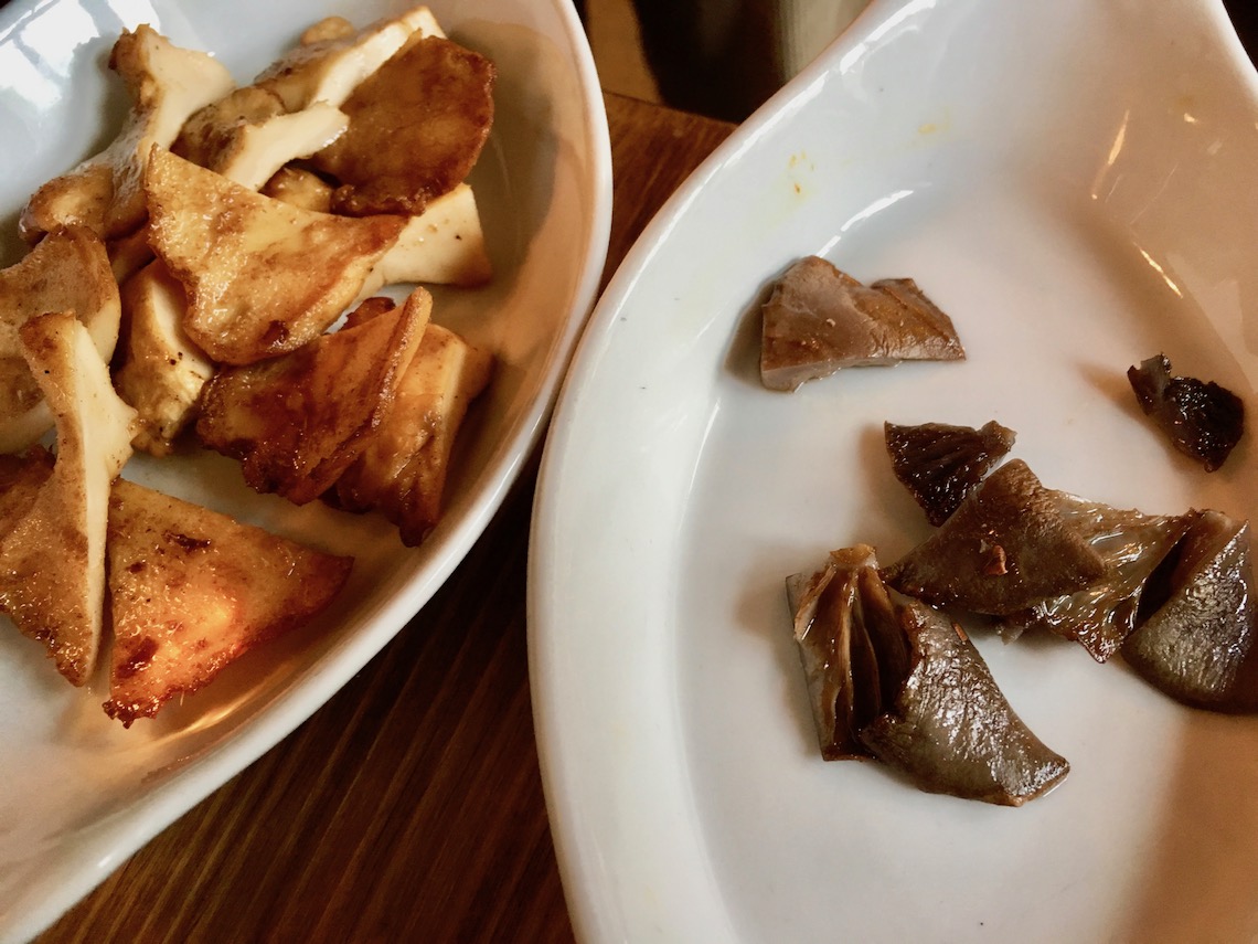 Our pan-fried foraged mushrooms