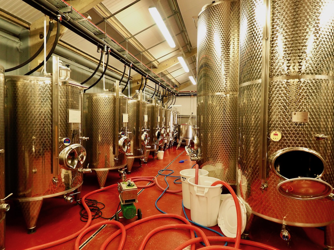 Wine storage tanks