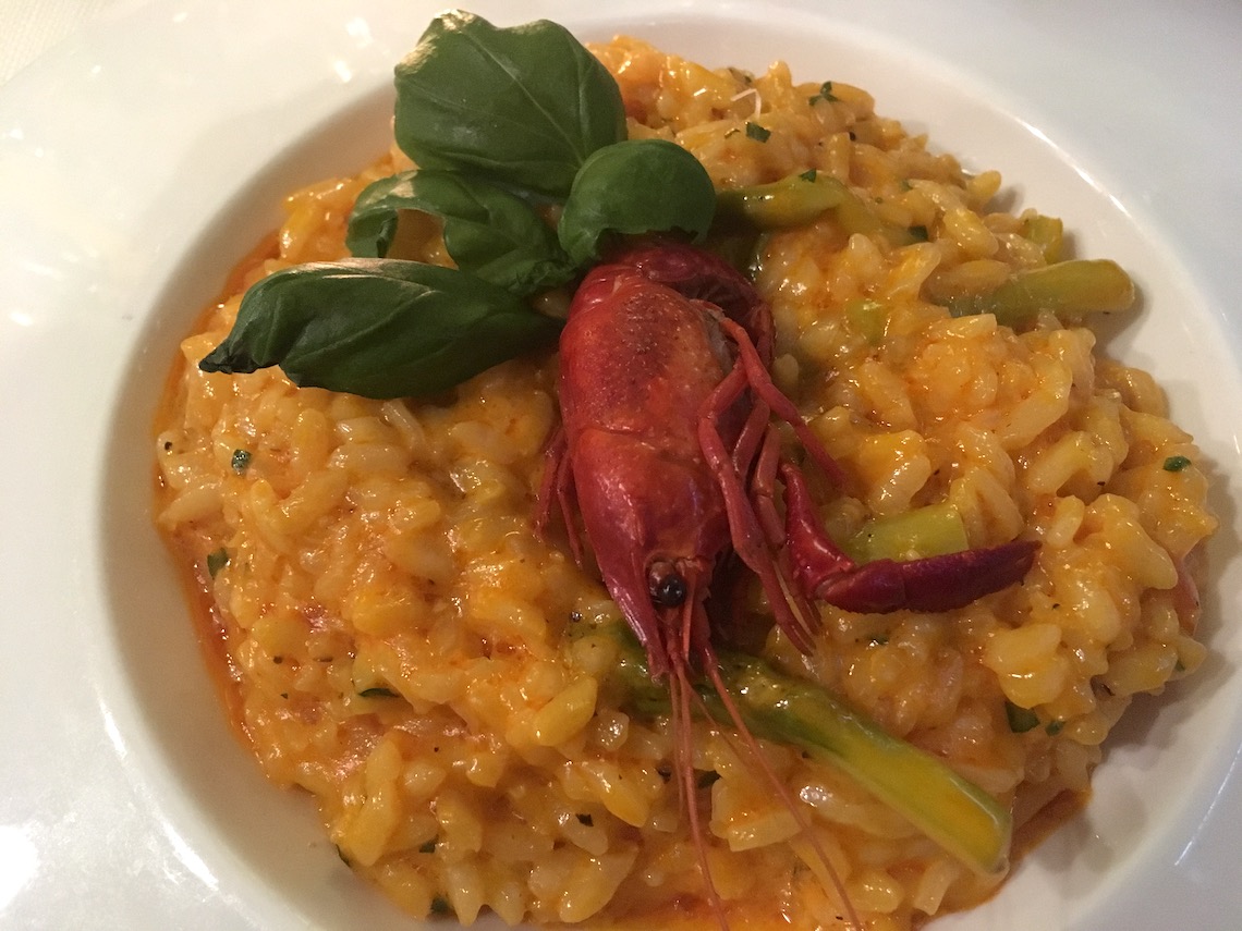 Shrimp risotto at Restaurant Bonerowska